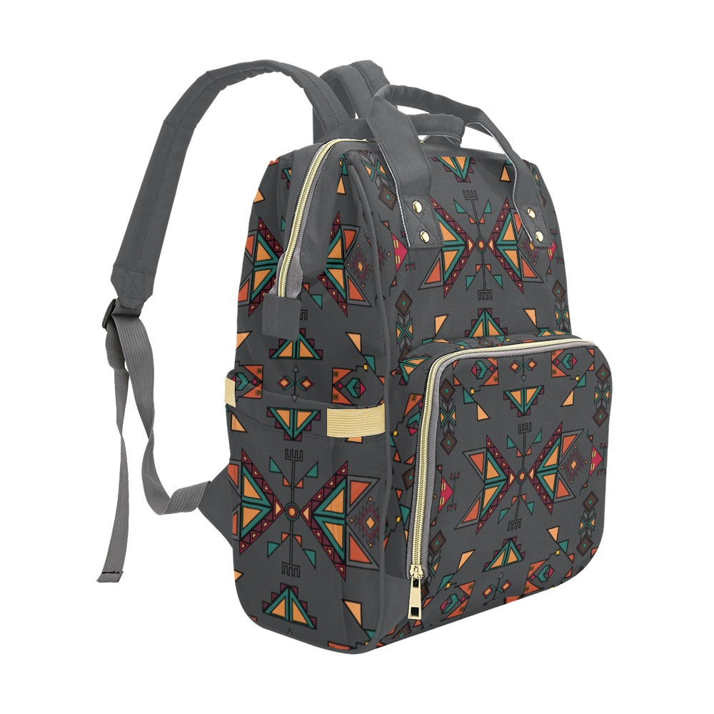 Arrow Dawn Gray Multi-Function Diaper Backpack/Diaper Bag