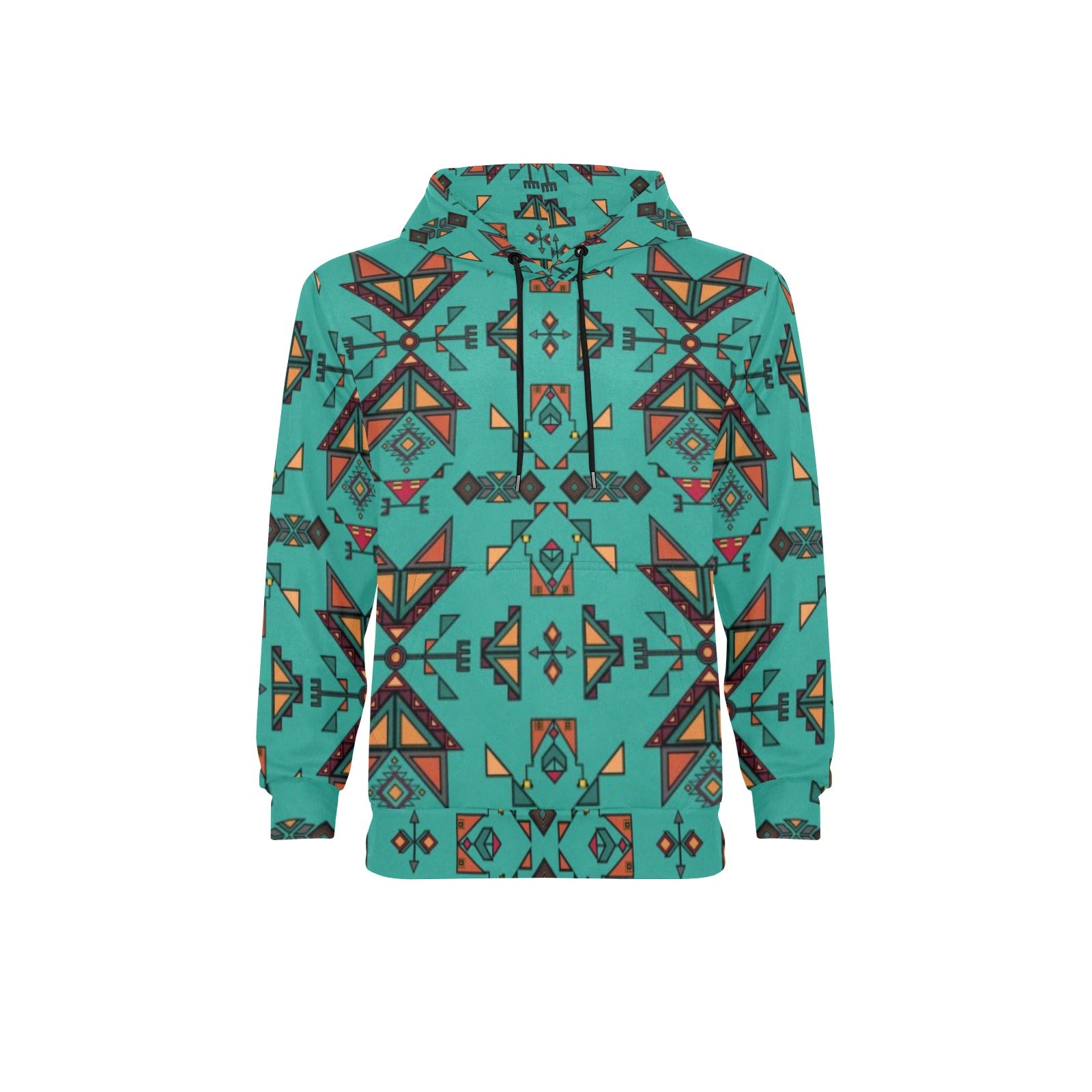 Arrow dawn Turquoise Men's Long Sleeve Fleece Hoodie