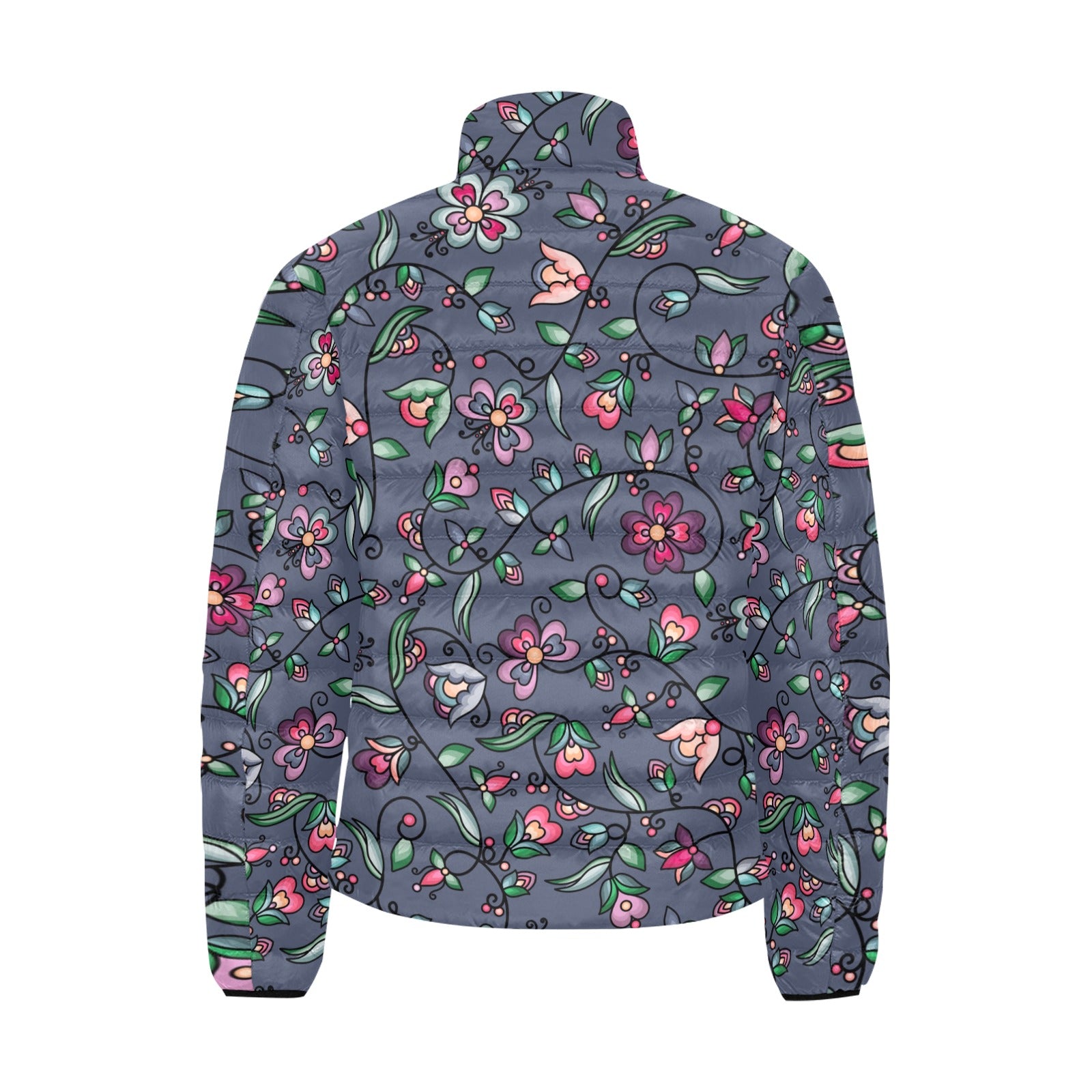 Amber Evening Garland Blue Men's Padded Jacket