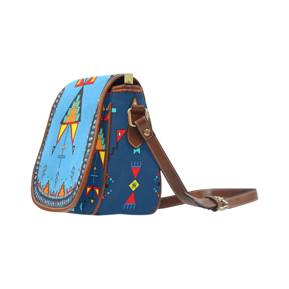 Sentinel of the Plains Turquoise Saddle Bag/Large