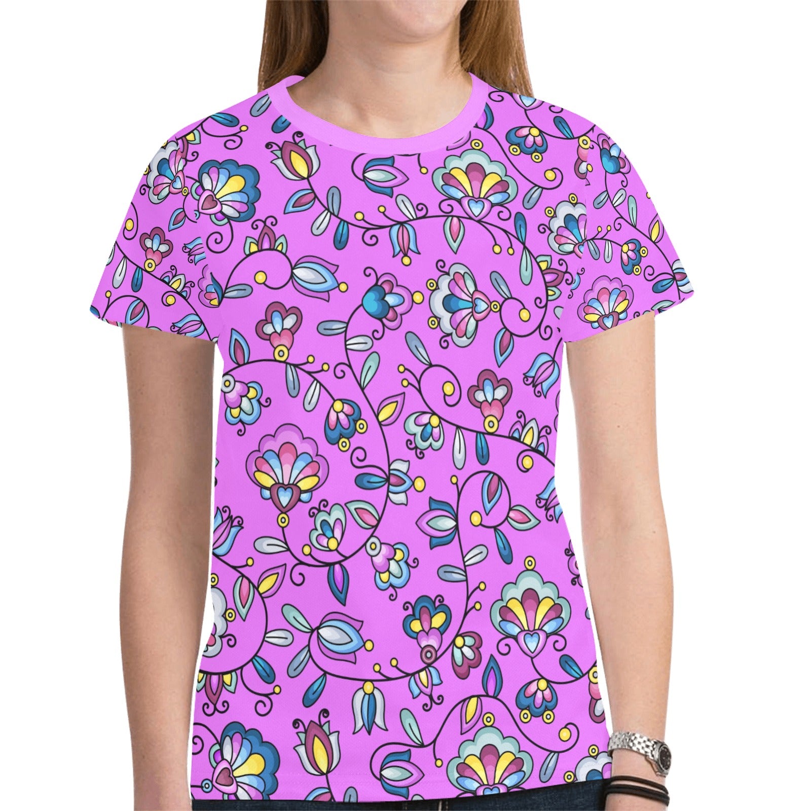 Autumn Bundle Blessing Purple T-shirt for Women