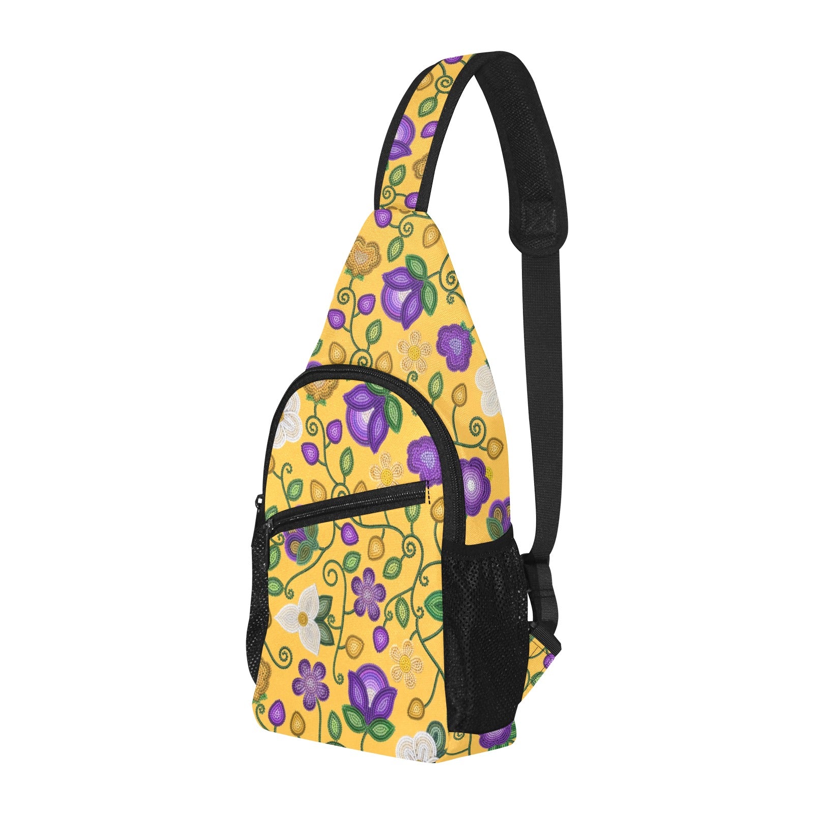 Midnight Moss Bloom Yellow Chest Bag