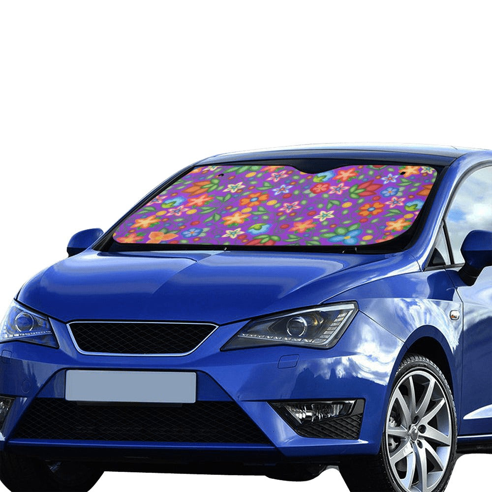 Morning Harmony Purple Car Sun Shade 55"x30"