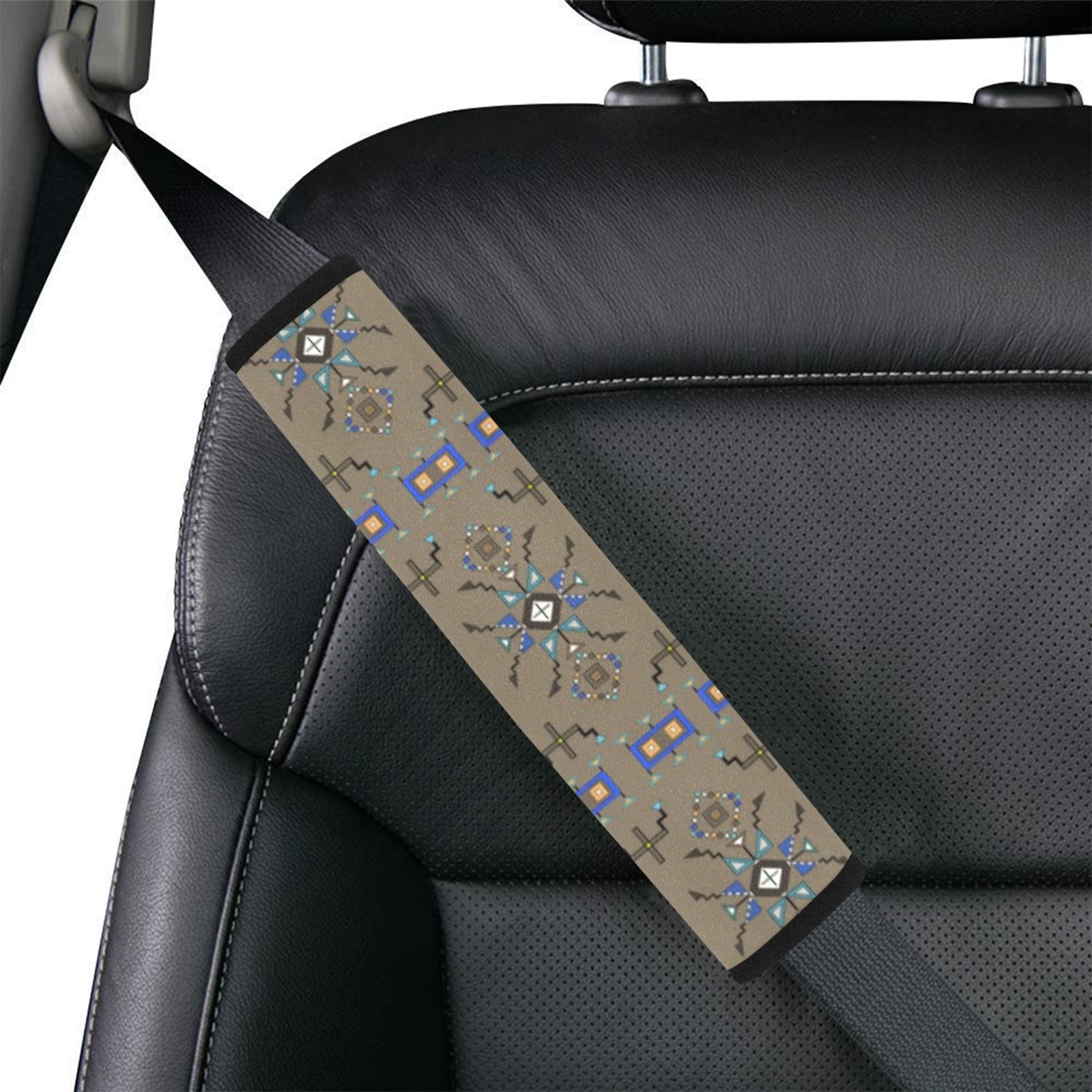 Eagle Strike Brown Car Seat Belt Cover 7''x12.6'' (Pack of 2)