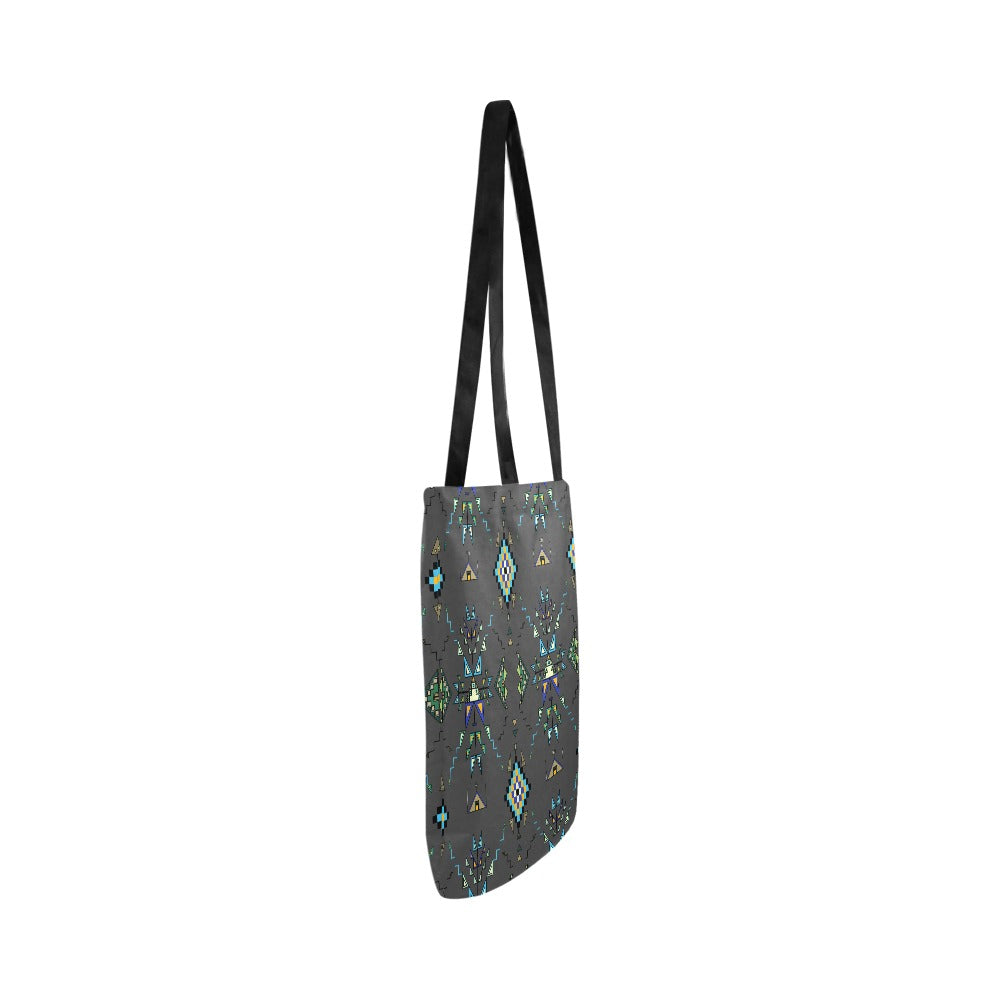 Bear Shield Dark Gray Reusable Shopping Bag (Two sides)