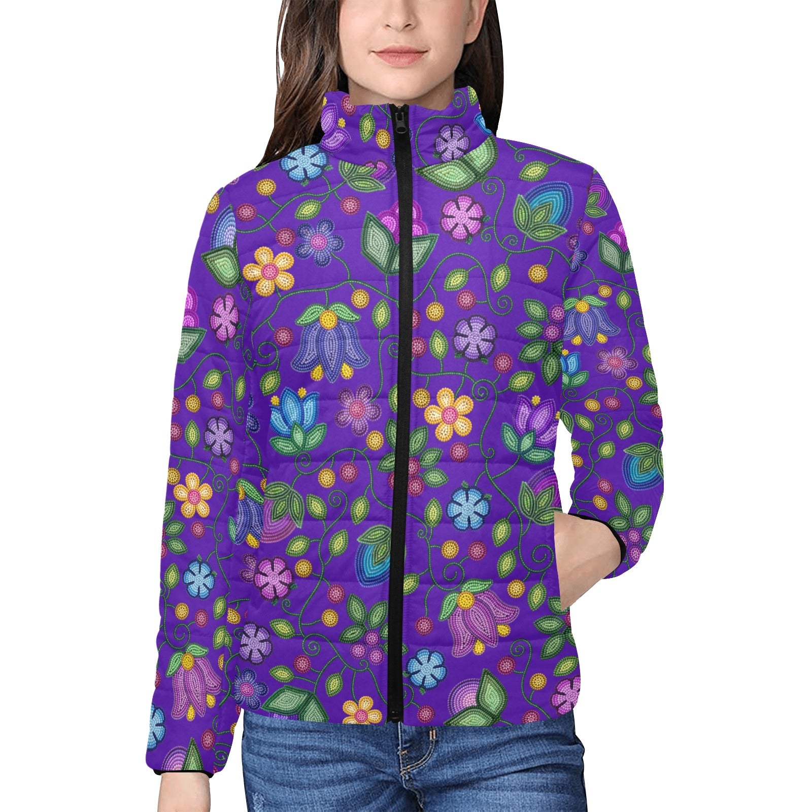 Bloom Uplift Indigo Women's Stand Collar Padded Jacket