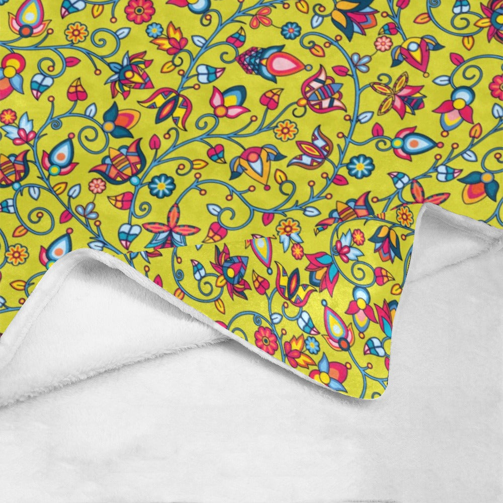Thorny Path Yellow Grass Ultra-Soft Micro Fleece Blanket 50"x60"