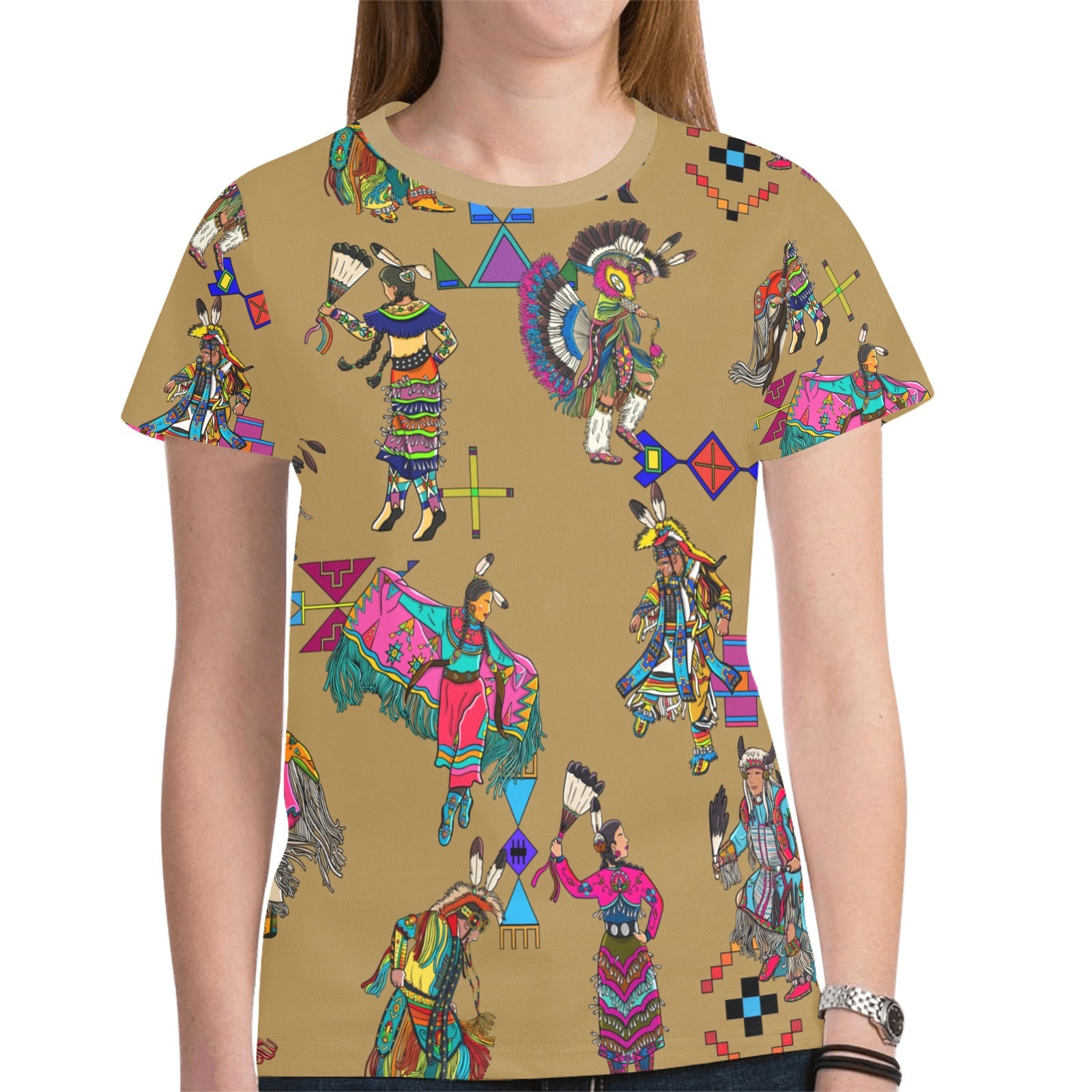 Grand Entry Dancers Earth T-shirt for Women