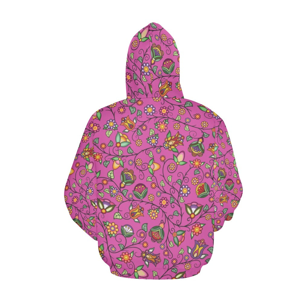 Heartbeat Petals Pink Hoodie for Women (USA Size)
