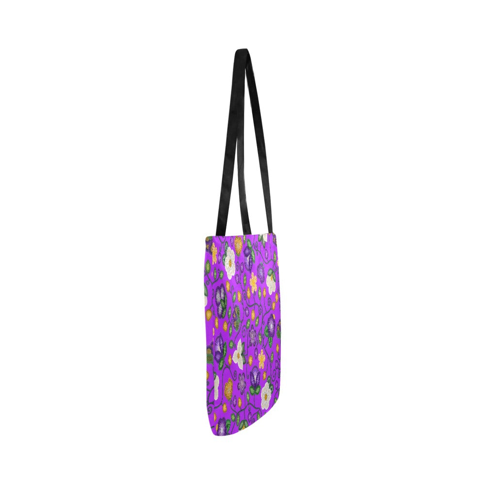 Midnight Moss Bloom Purple Reusable Shopping Bag (Two sides)