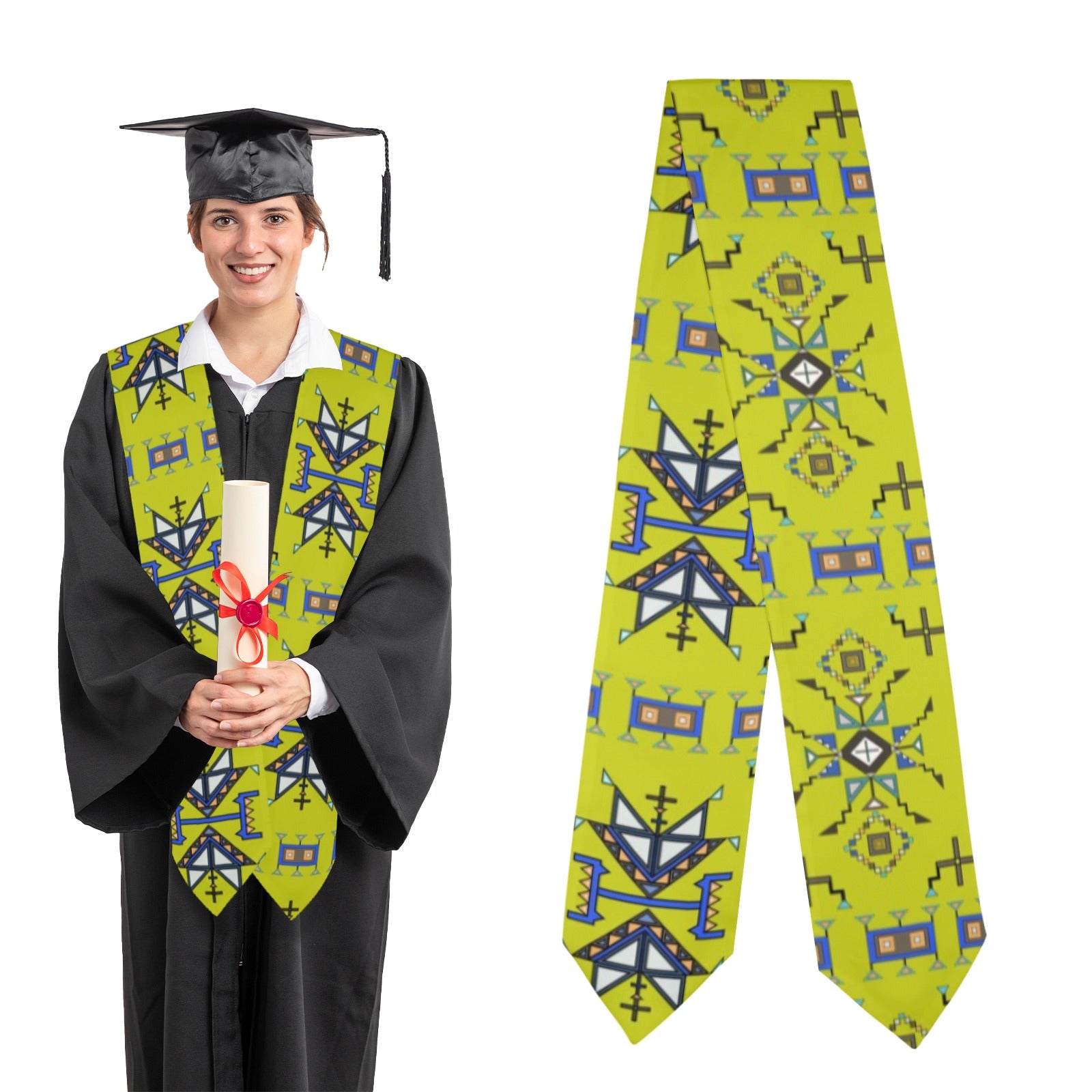 Eagle Strike Lime Graduation Stole