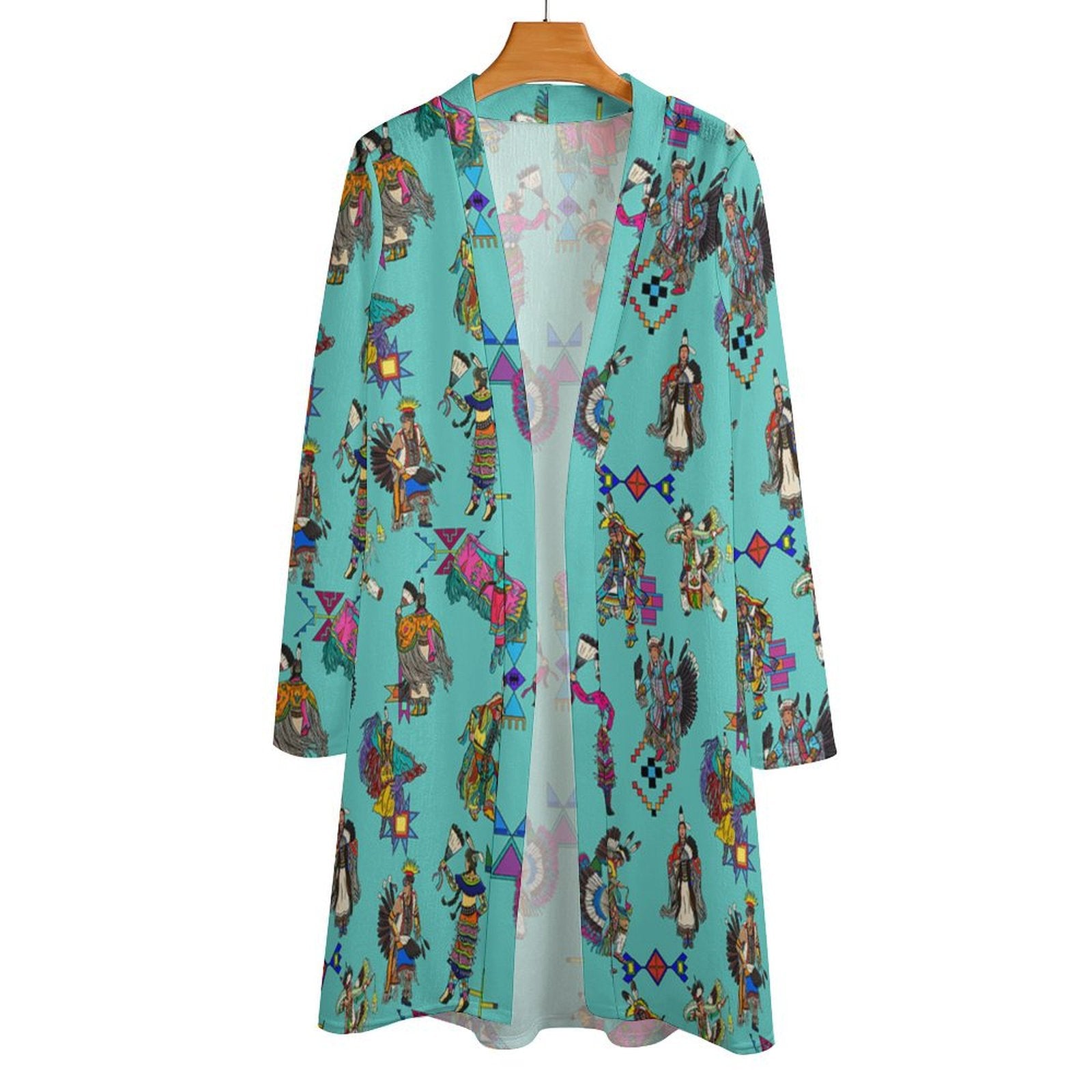 Grand Entry Dancers Eggshell Blue Cardigan