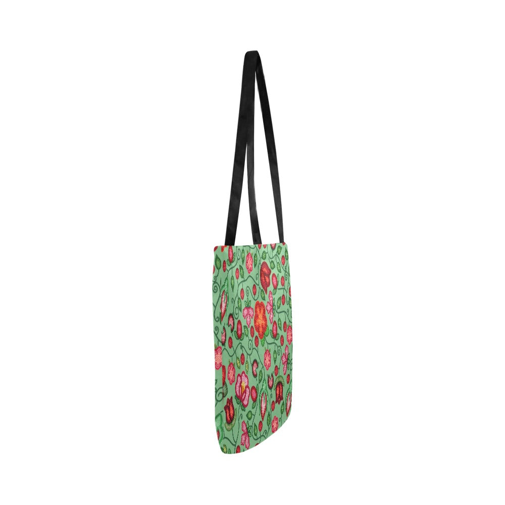 Rose Reverie Green Reusable Shopping Bag (Two sides)