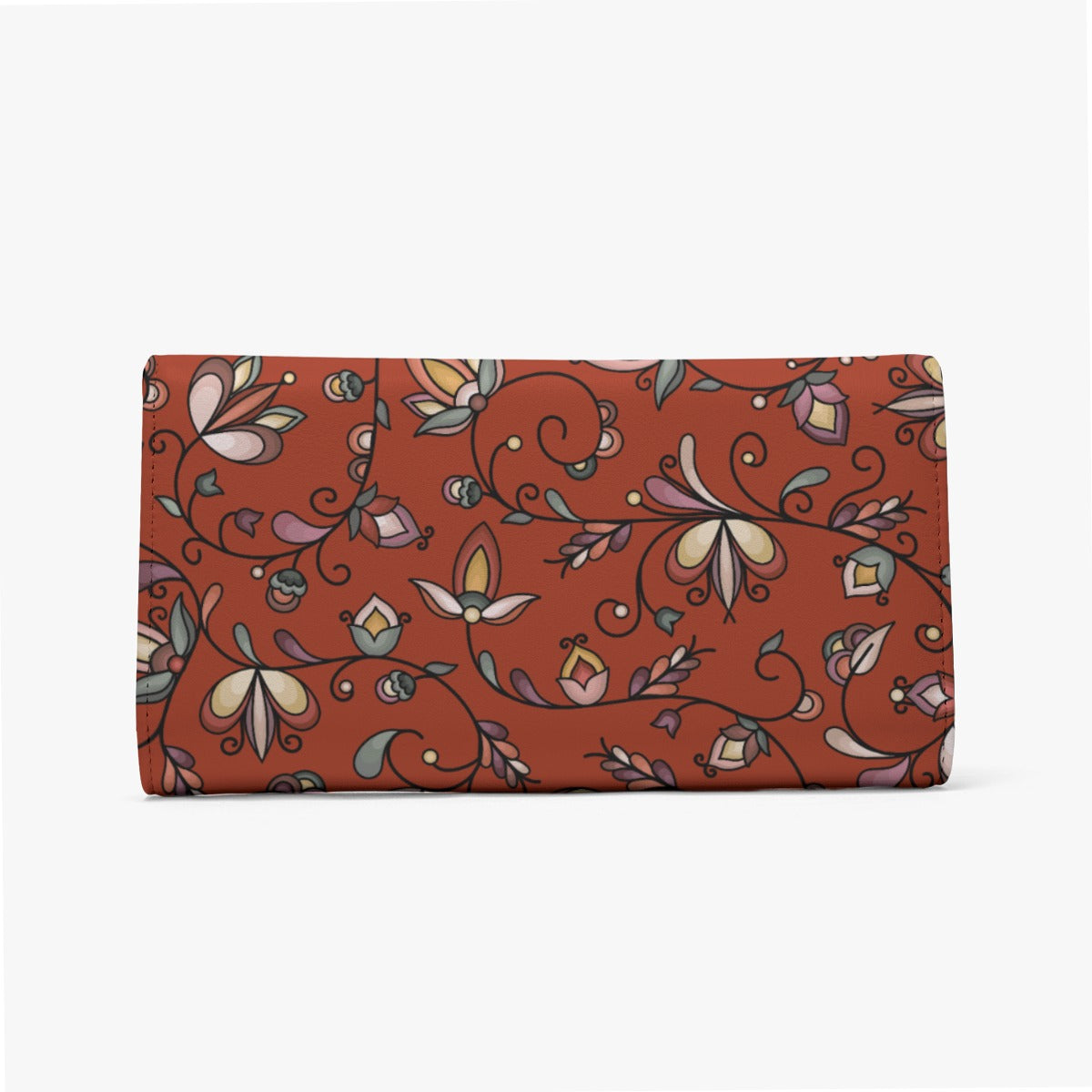 Burnt Sky Petals Red Foldable Wallet