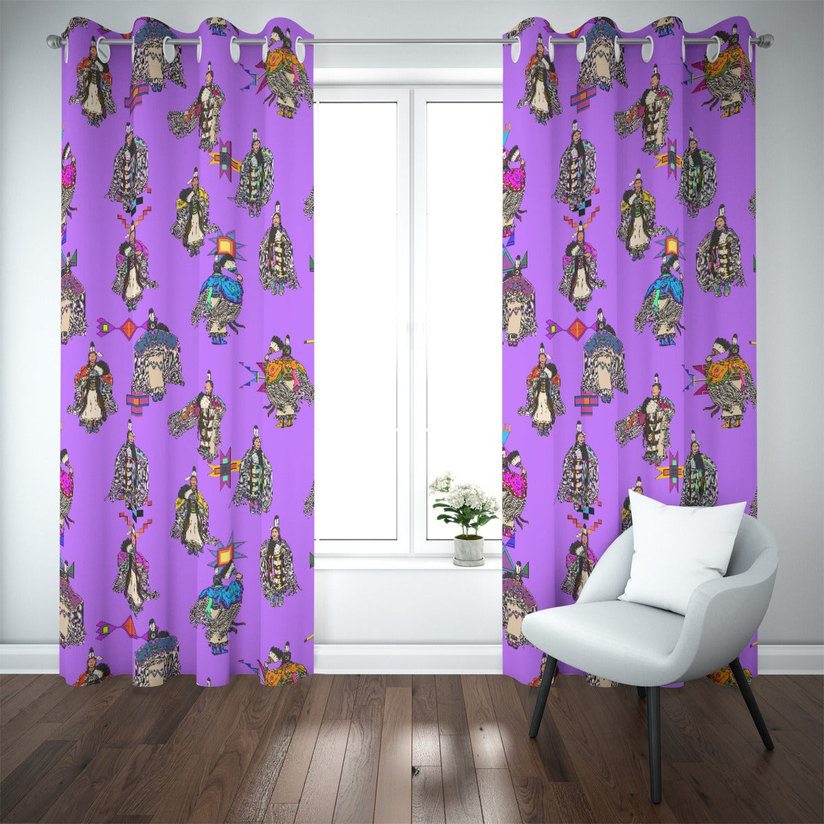Women's Tradish Dancers Purple Blackout Grommet Curtains | 265(gsm)