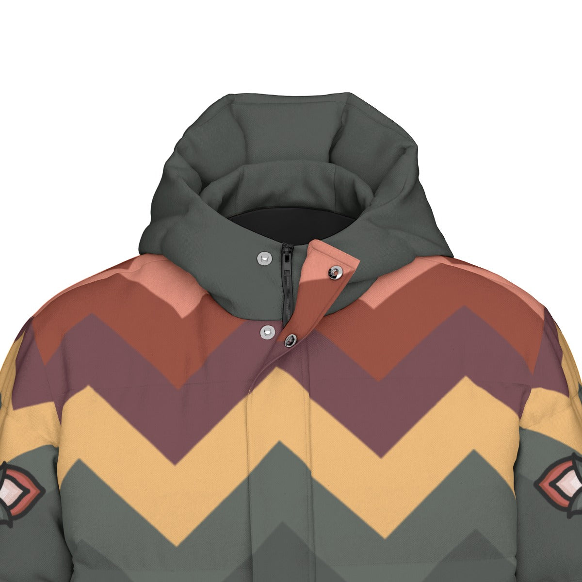 Burn Sky Petals Unisex Long Down Jacket