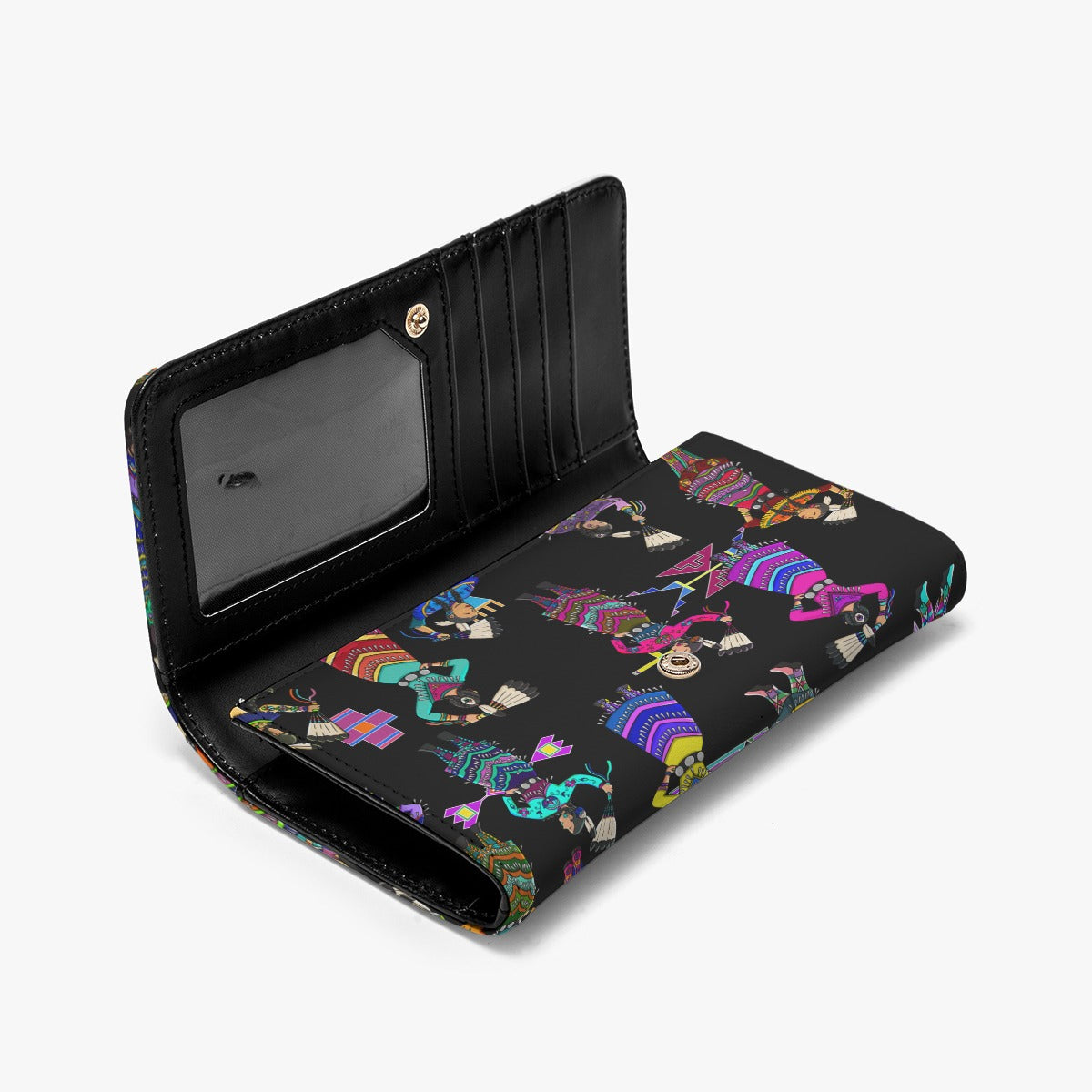 Women's Jingle Dancers Black Foldable Wallet