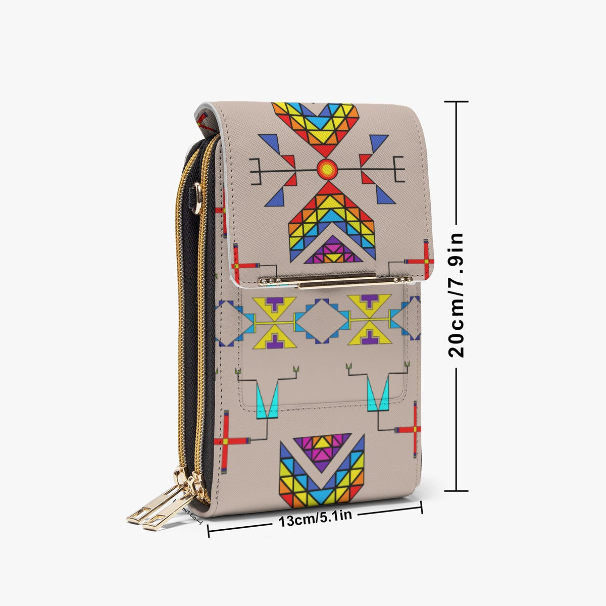 Rainy Chief Rainbow Taupe Mobile Phone Chest Bag