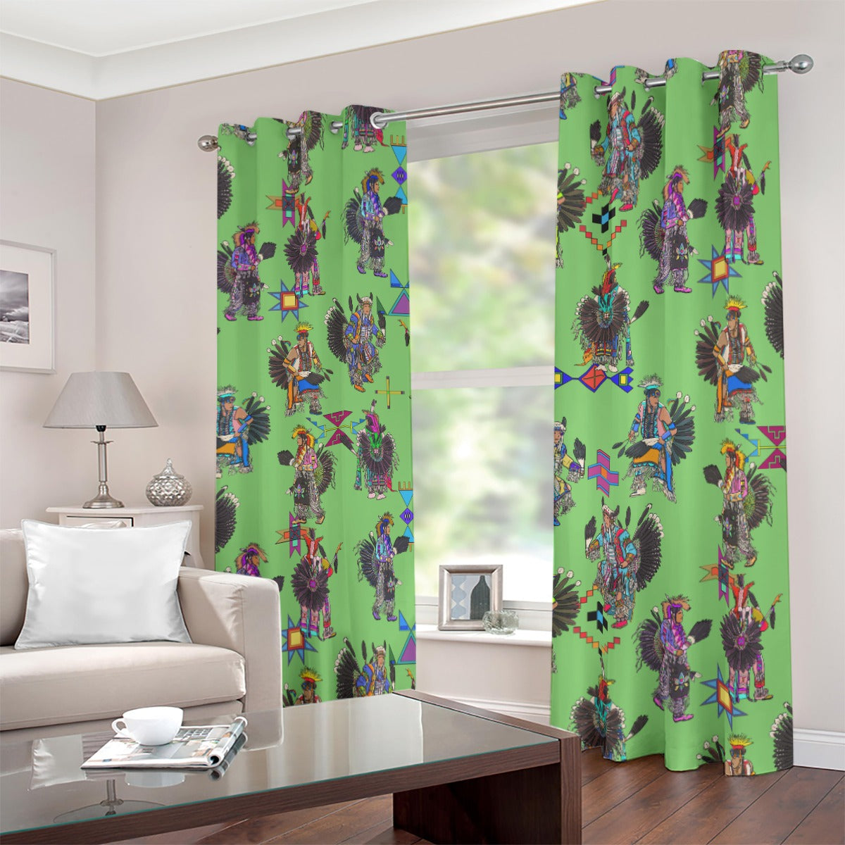 Men's Tradish Dancers Grass Blackout Grommet Curtains | 265(gsm)