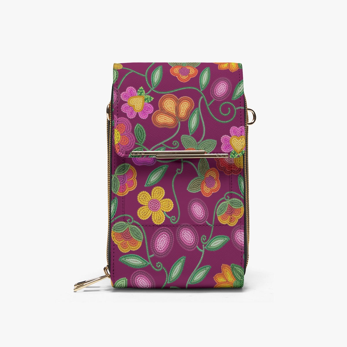 Boreal Bounty Dark Magenta Mobile Phone Chest Bag