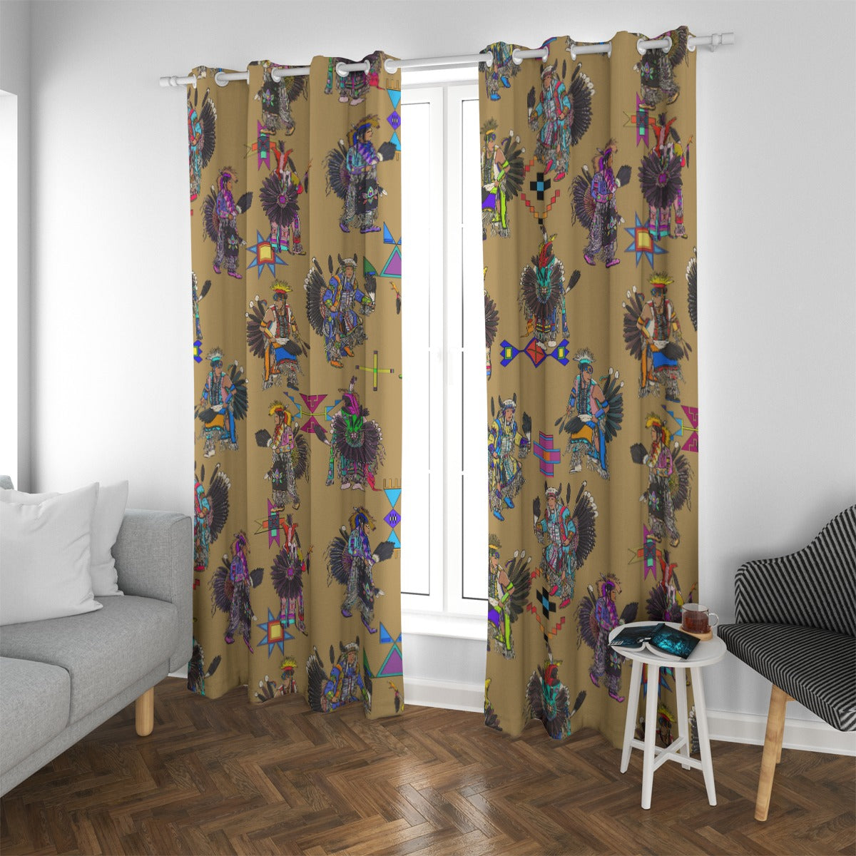 Men's Tradish Dancers Earth Blackout Grommet Curtains | 265(gsm)