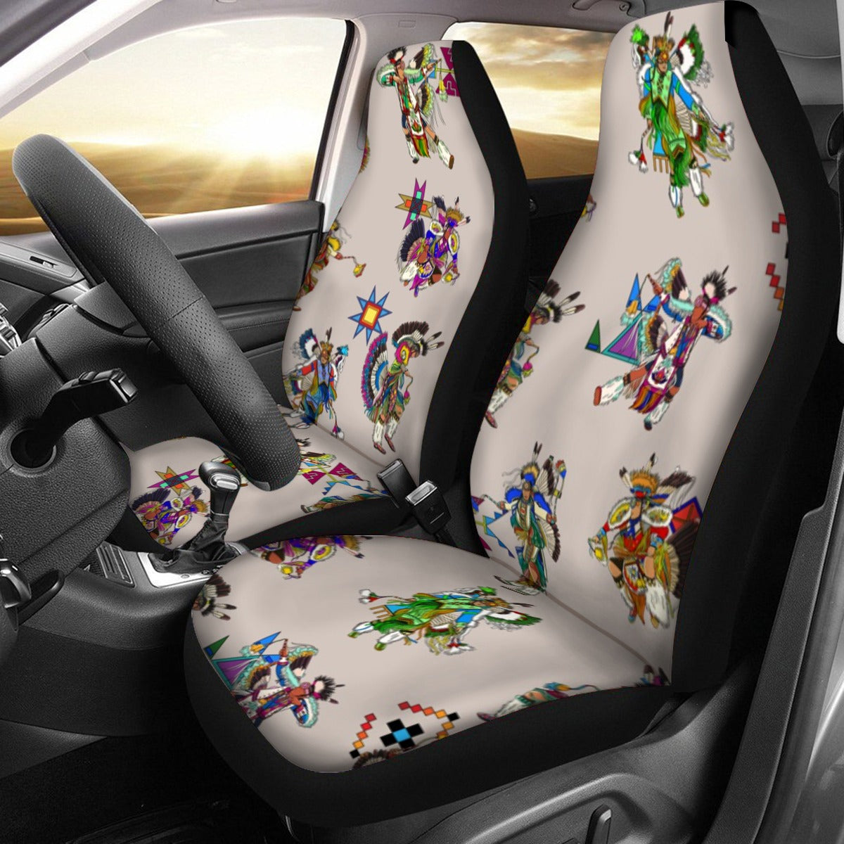 Men's Fancy Dancers Muslin Universal Car Seat Cover With Thickened Back