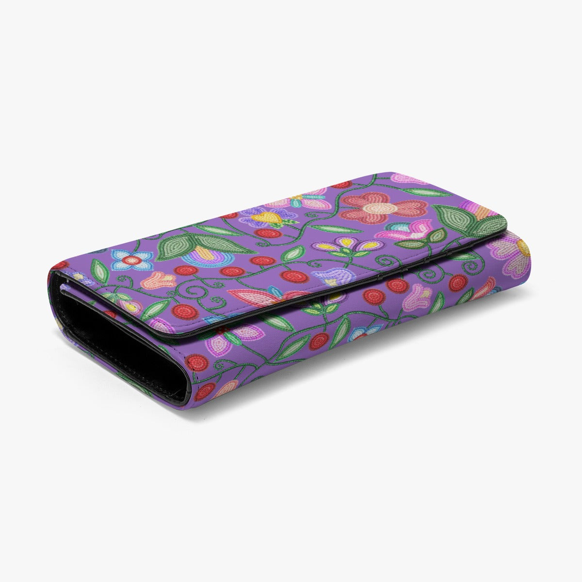 Petal Harmony Lavender Foldable Wallet