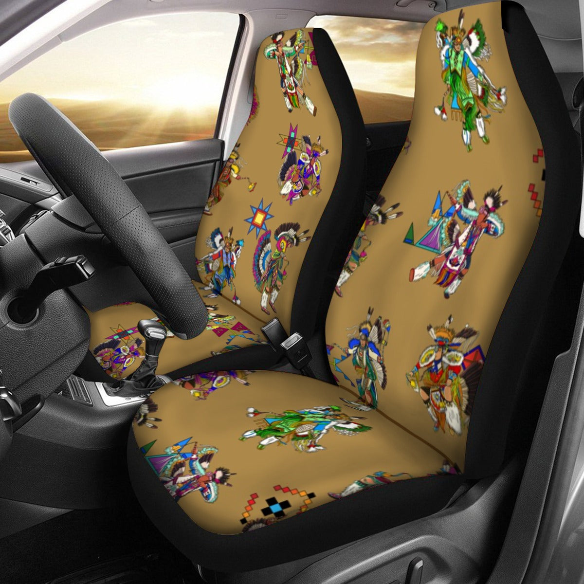 Men's Fancy Dancers Earth Universal Car Seat Cover With Thickened Back