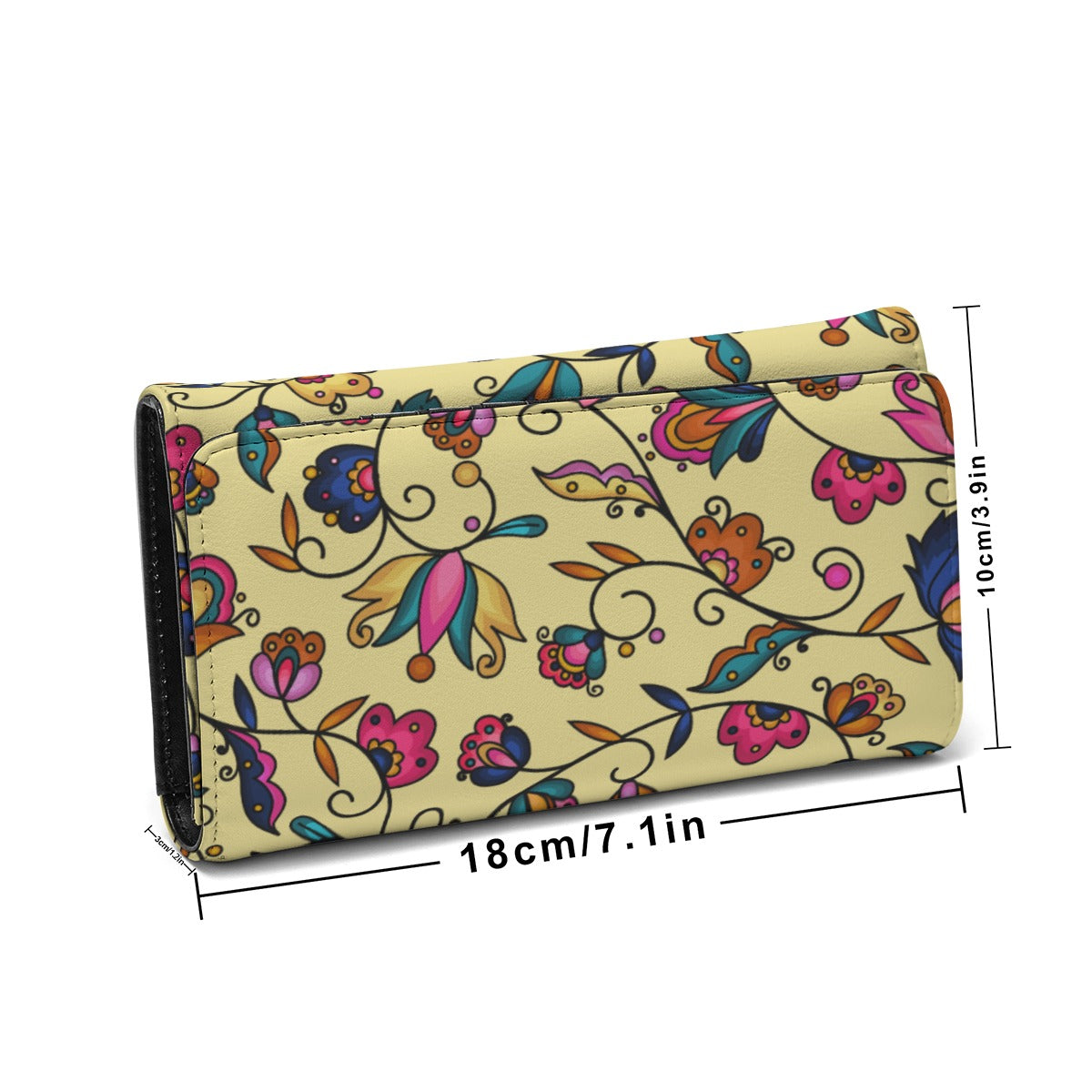 Copper Prairie Petals Yellow Foldable Wallet