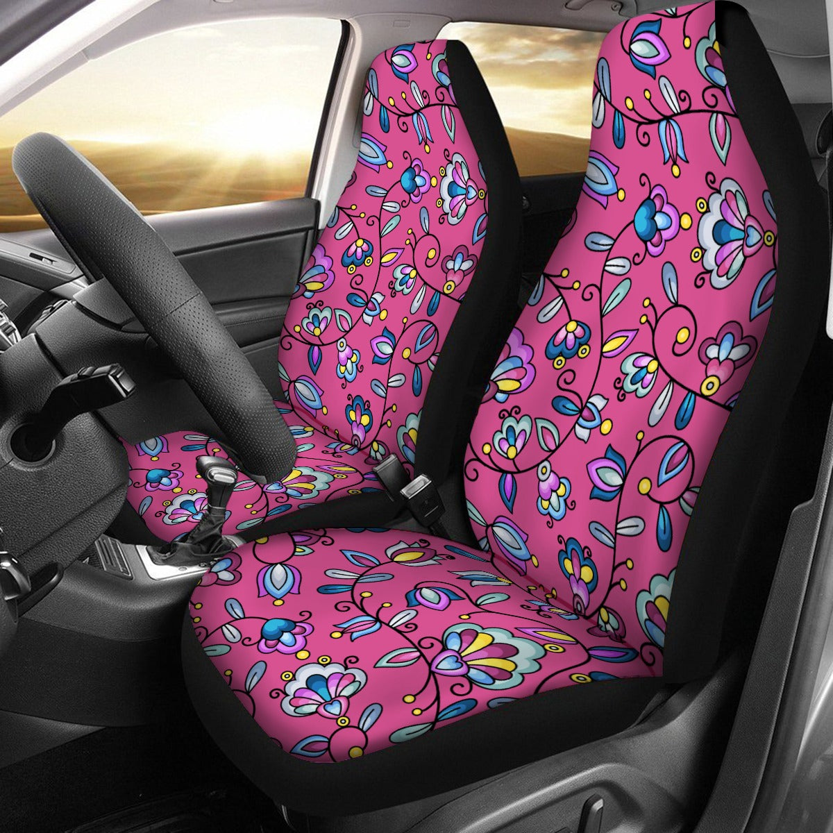 Autumn Bundle Blessing Pink Universal Car Seat Cover With Thickened Back