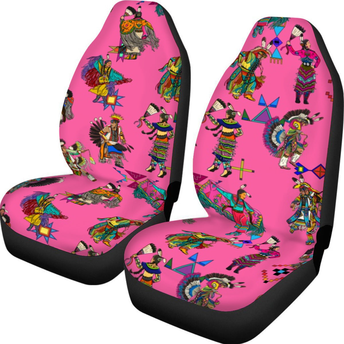 Grand Entry Dancer Pink Universal Car Seat Cover With Thickened Back
