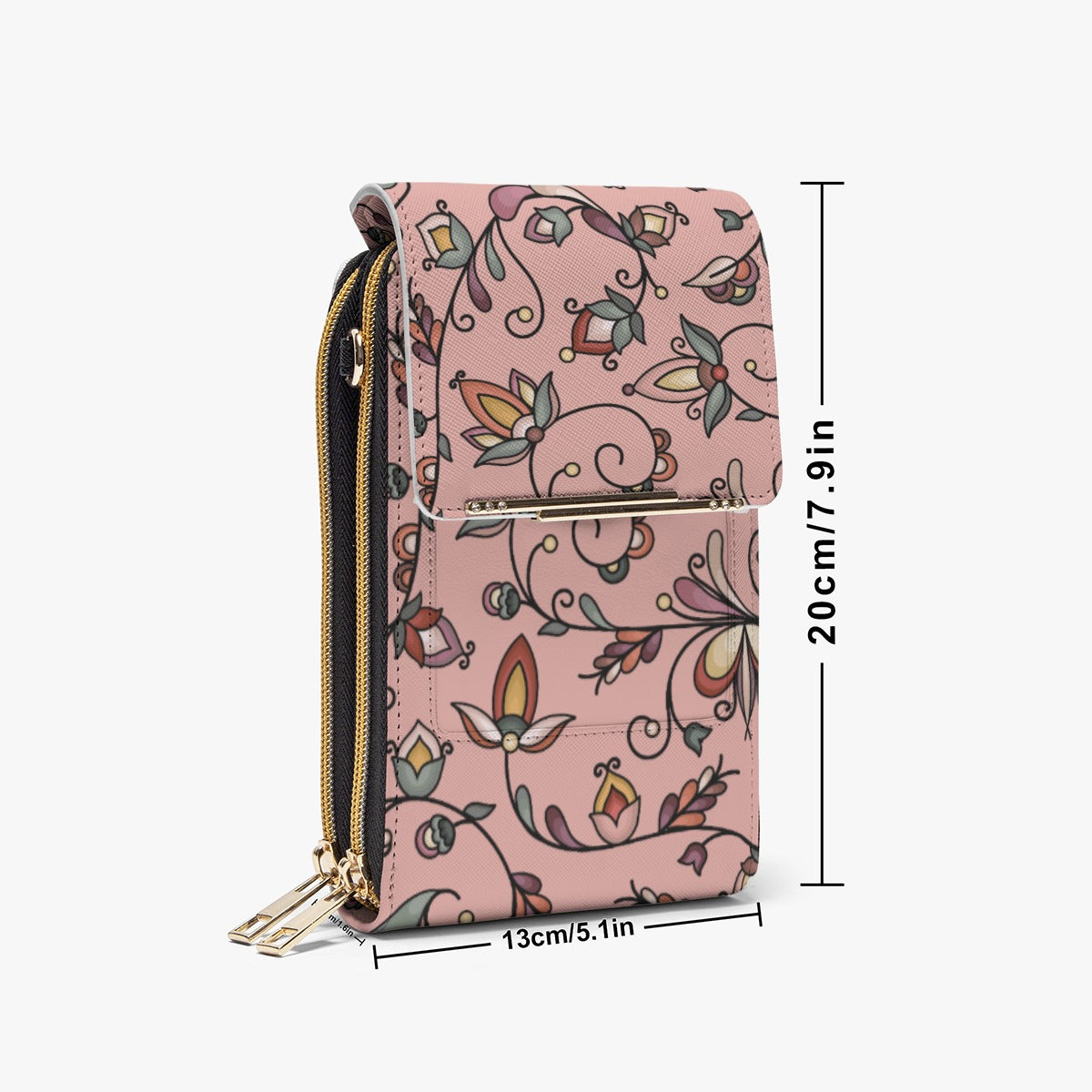 Burnt Sky Petals Peach Mobile Phone Chest Bag