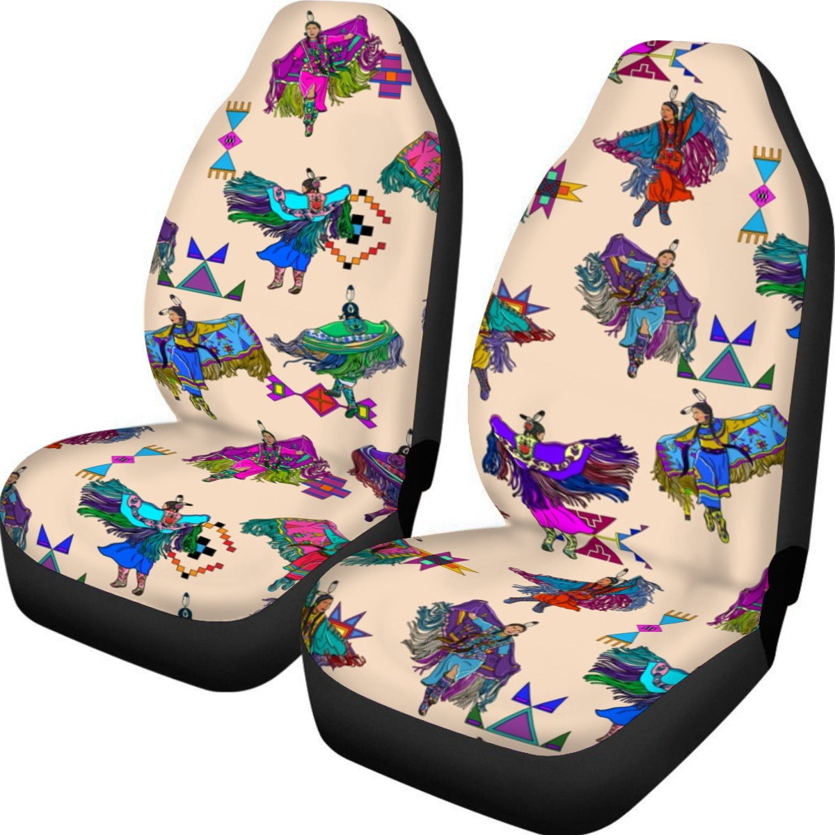 Women's Fancy Dancers Muslin Universal Car Seat Cover With Thickened Back