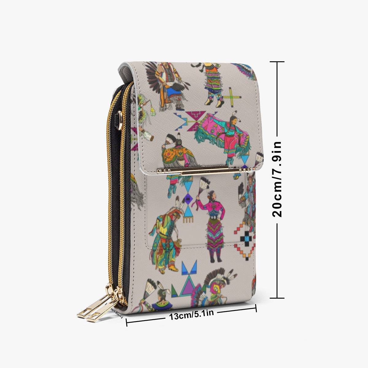Grand Entry Dancers Muslin Mobile Phone Chest Bag
