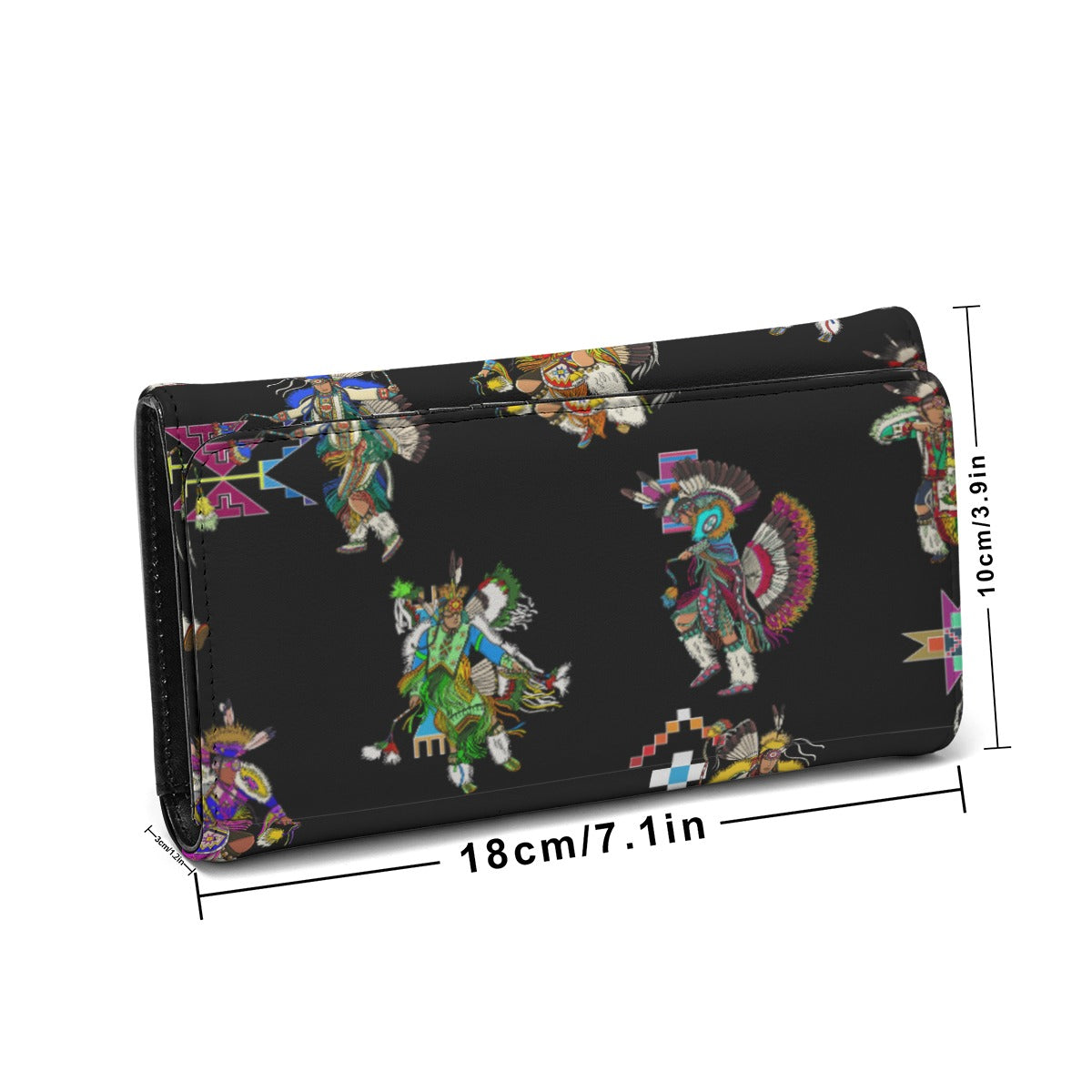 Men's Fancy Dancer Black Foldable Wallet