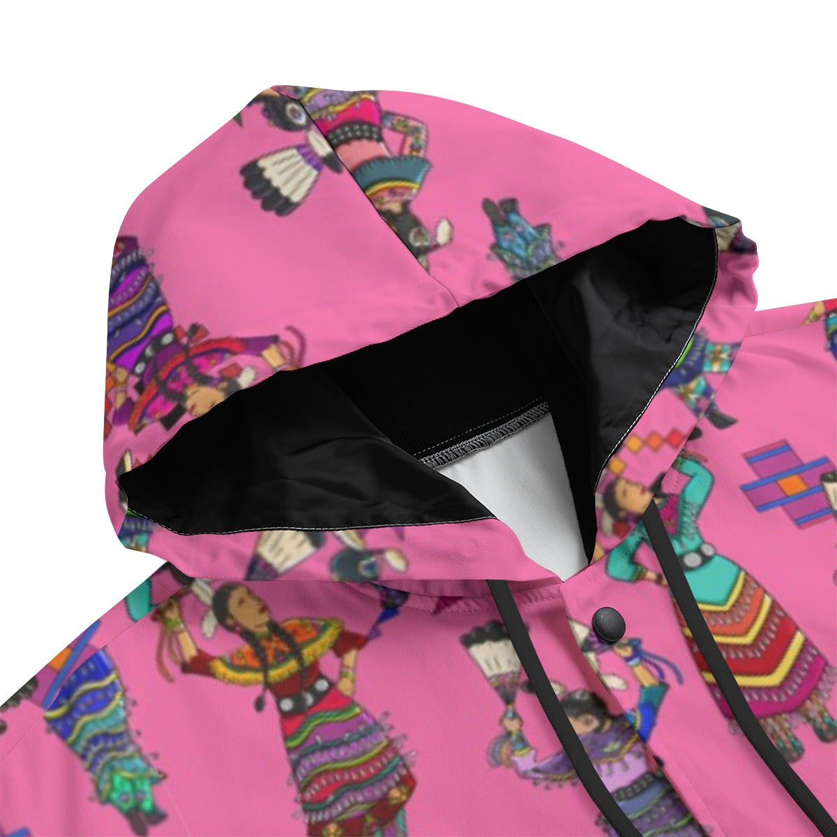 Women's Jingle Dancers Pink Men's Varsity Jacket