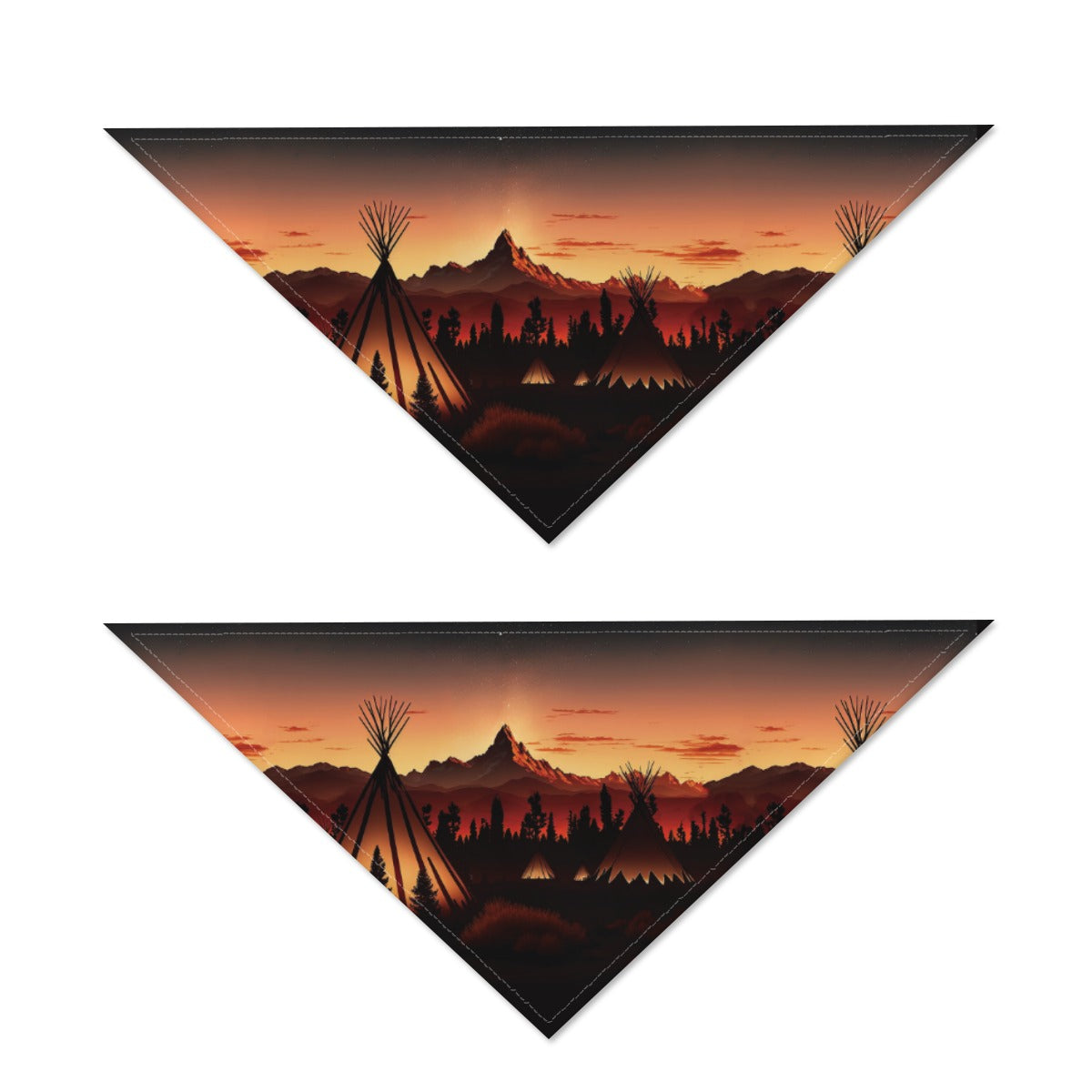 Sunset Tipis Pet's Scarf