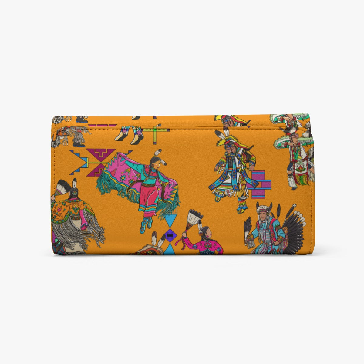 Grand Entry Dancers Orange Foldable Wallet