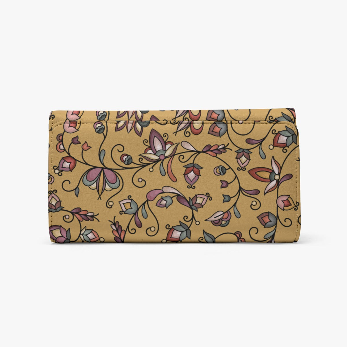 Burnt Sky Petals Gold Foldable Wallet