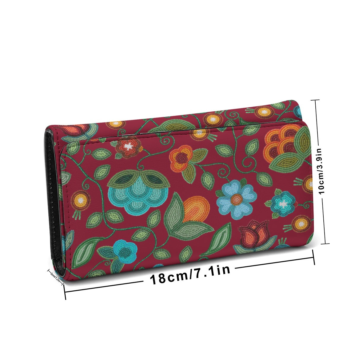 Prairie Fire Petals Red Foldable Wallet