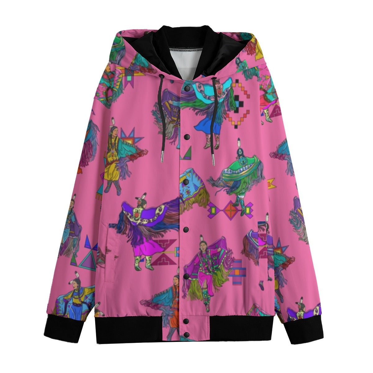Women's Fancy Dancers Pink Men's Varsity Jacket