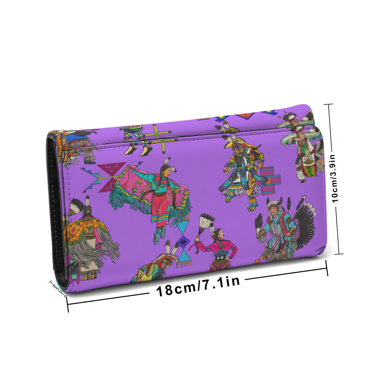 Grand Entry Dancers Purple Foldable Wallet