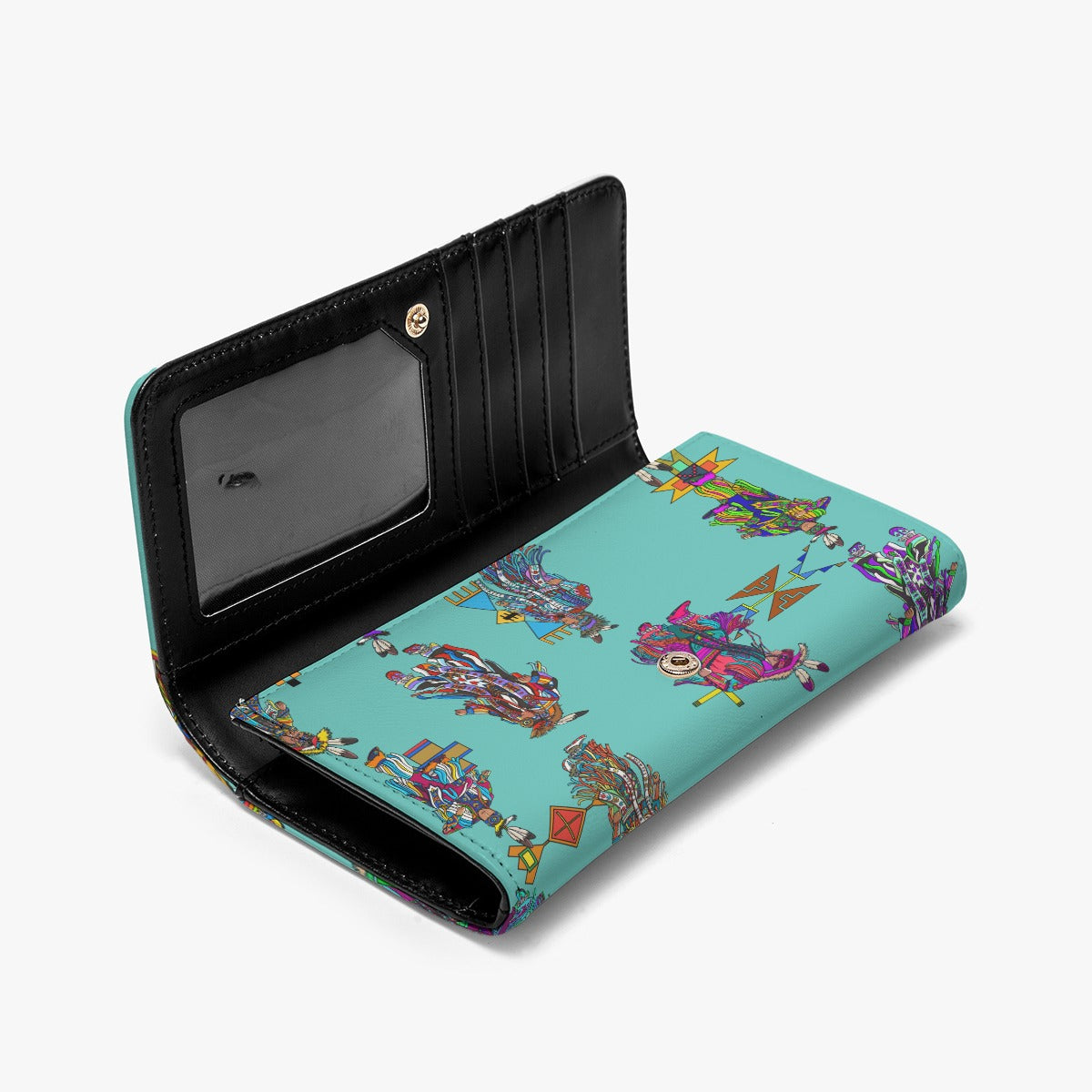 Men's Grass Dancers Eggshell Blue Foldable Wallet