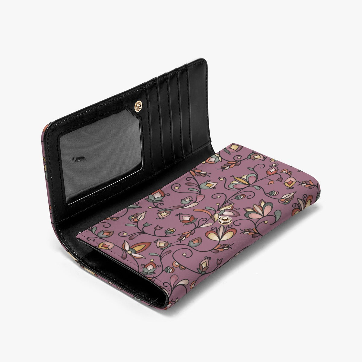 Burnt Sky Petals Magenta Foldable Wallet
