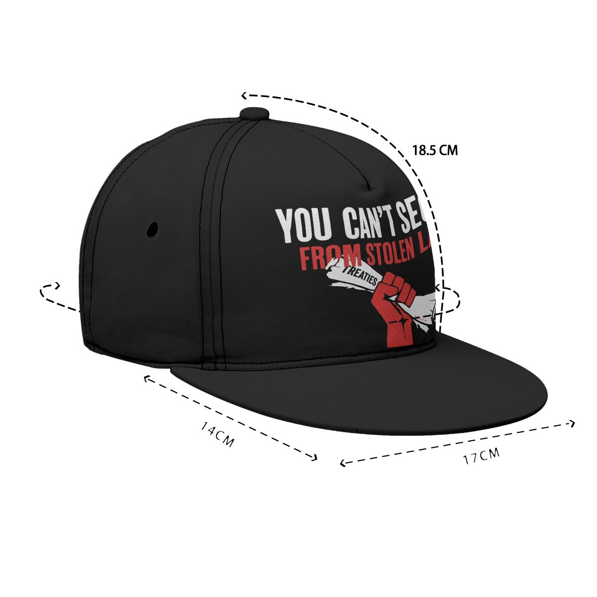 All-Over Print Flat-Brim Baseball Cap With Box