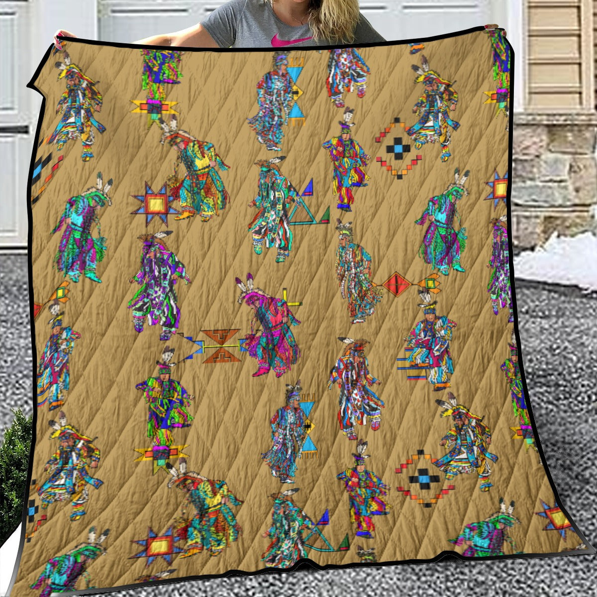 Men's Grass Dancers Earth Lightweight & Breathable Quilt With Edge-wrapping Strips