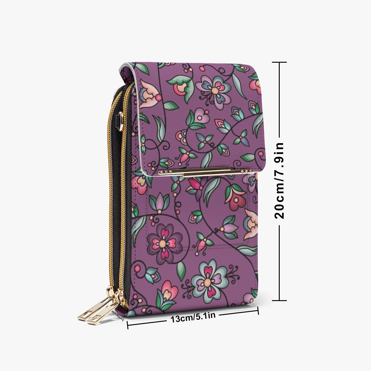 Amber Evening Garland Purple Mobile Phone Chest Bag