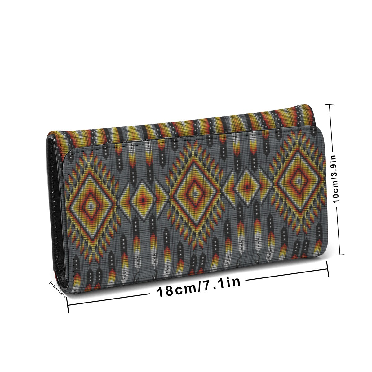 Fire Feather Grey Foldable Wallet