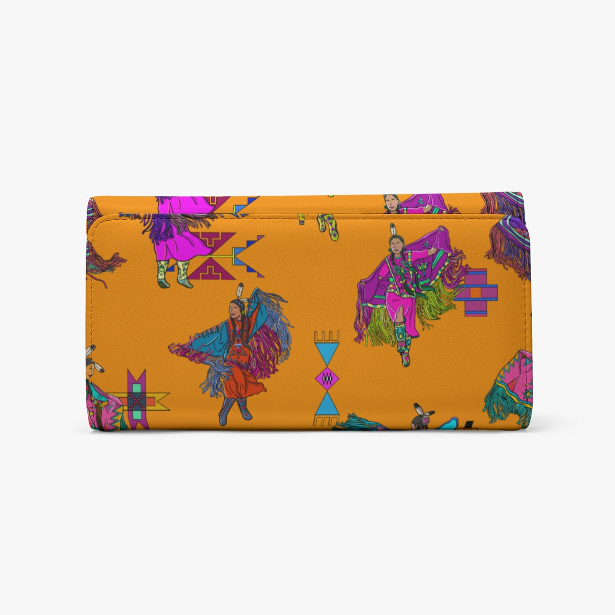 Women's Fancy Dancers Orange Foldable Wallet