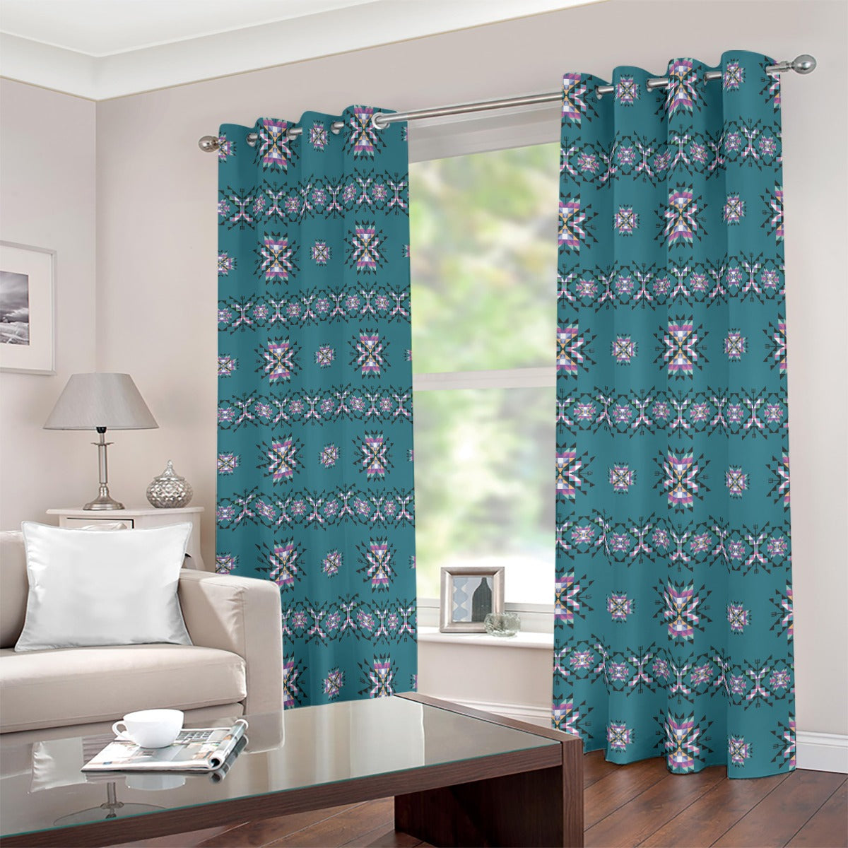 Medicine Lodge Dark Winter Blackout Grommet Curtains | 265(gsm)